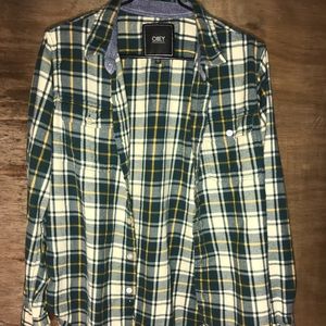 Obey Green Flannel Men’s L